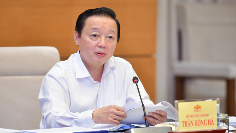 Phó Thủ tướng Chính phủ Trần Hồng Hà phát biểu. Ảnh: Hồ Long