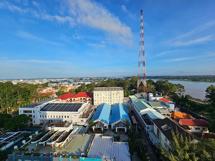 Một góc đô thị Long Xuyên, tỉnh An Giang. Ảnh: Ngô Chuẩn