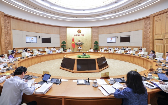Quang cảnh phi&ecirc;n họp Ch&iacute;nh phủ thường kỳ th&aacute;ng 10/2023. Nguồn: VGP