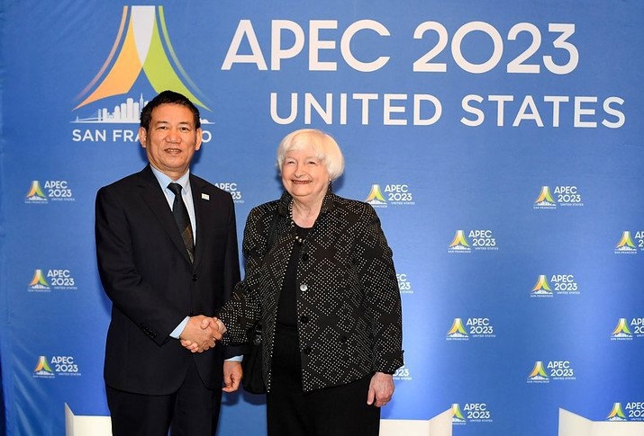  Bộ trưởng Bộ Tài chính Việt Nam Hồ Đức Phớc và Bộ trưởng Bộ Tài chính Hoa Kỳ Janet Yellen. 