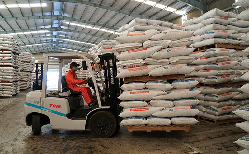 Người lao động tại Công ty TNHH Cỏ May Lai Vung tích cực sáng kiến, cải tiến trong quá trình sản xuất, kinh doanh. Ảnh: Dũng Chinh