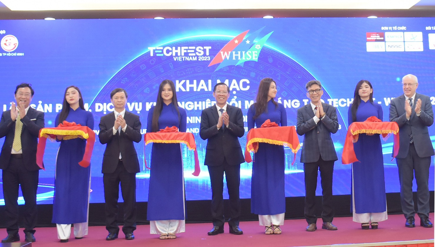 Khai mạc triển l&atilde;m sản phầm, dịch vụ khởi nhiệp đổi mới s&aacute;ng tạo Techfes -Whise 2023 - Ảnh: VGP