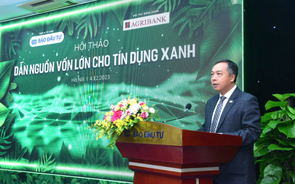 Tổng biên tập Báo Đầu tư Lê Trọng Minh phát biểu.