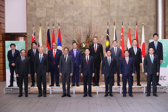Hội nghị có sự tham dự của lãnh đạo cấp cao các nước ASEAN, Nhật Bản và Australia - Ảnh: VGP/Nhật Bắc