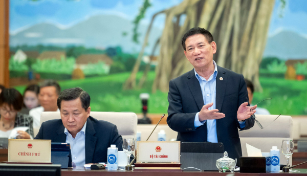 Bộ trưởng Hồ Đức Phớc phát biểu tại Phiên họp.