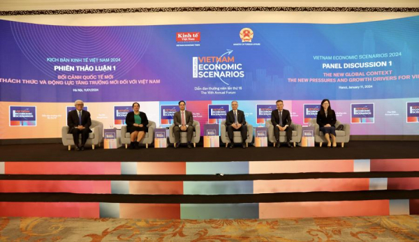 Toàn cảnh phiên thảo luận với chủ đề "Bối cảnh quốc tế mới: Thách thức và động lực tăng trưởng mới đối với Việt Nam"