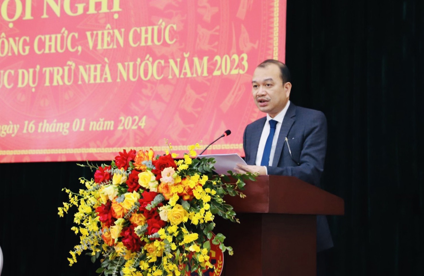 Phó Tổng cục trưởng Tổng cục DTNN Phạm Vũ Anh phát biểu tại Hội nghị. 