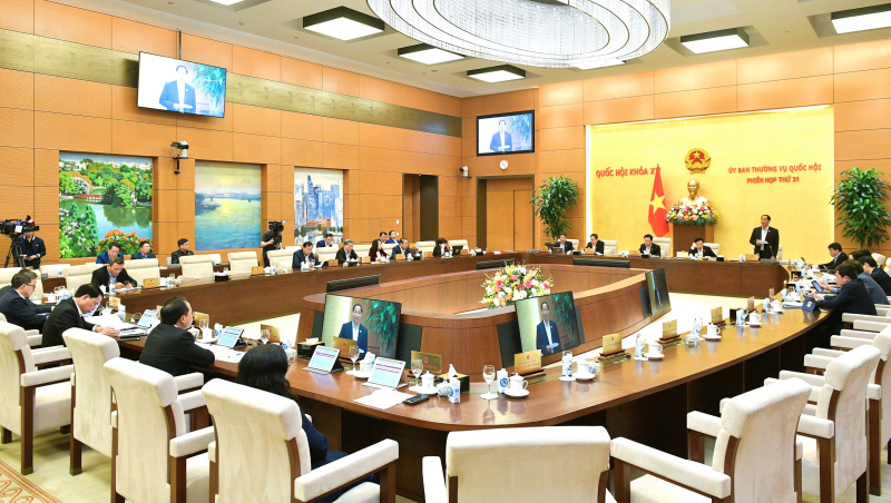 Toàn cảnh phiên họp. Ảnh: Hồ Long