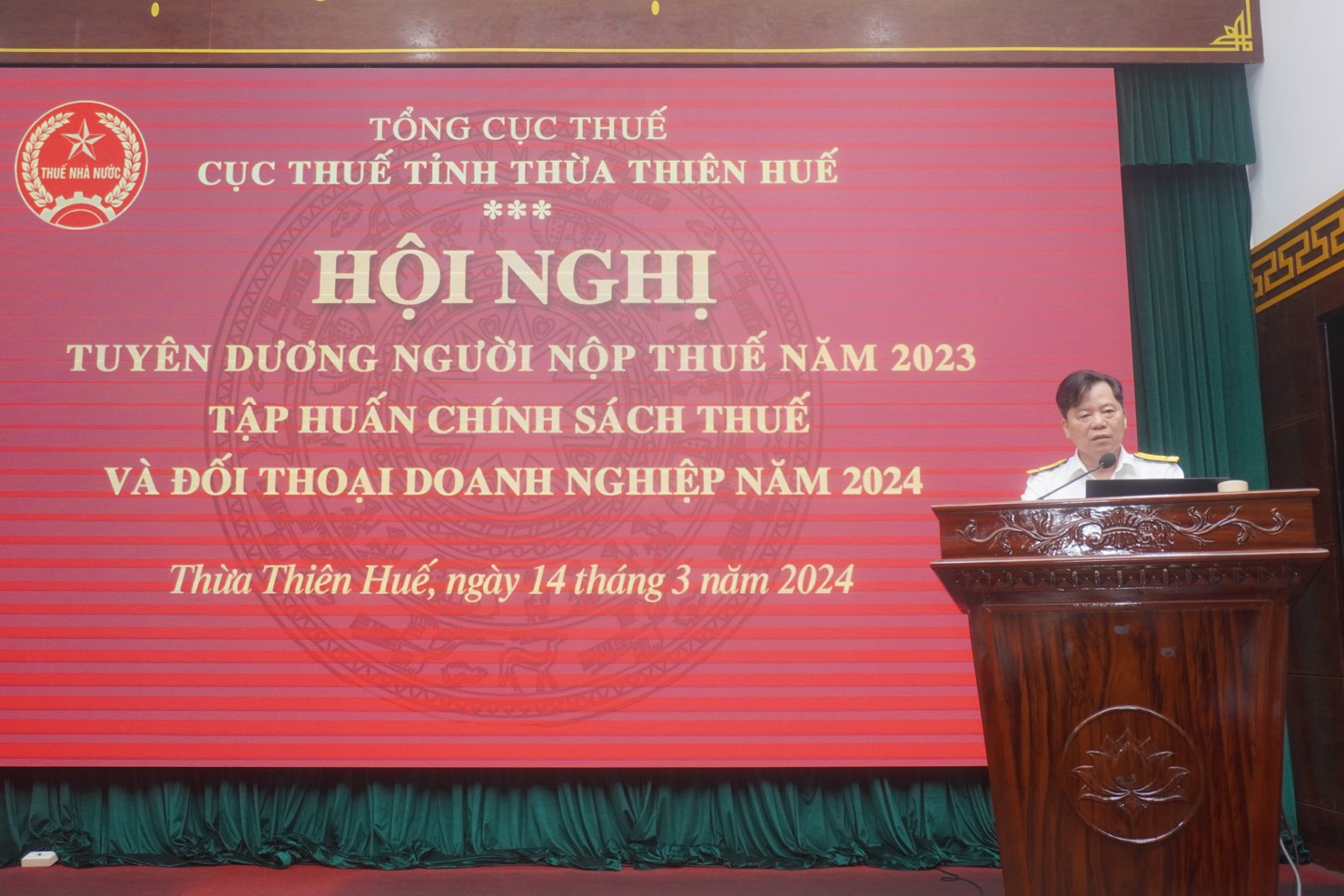 Ông Hà Văn Khoa – Cục trưởng Cục Thuế phát biểu chỉ đạo hội nghị.