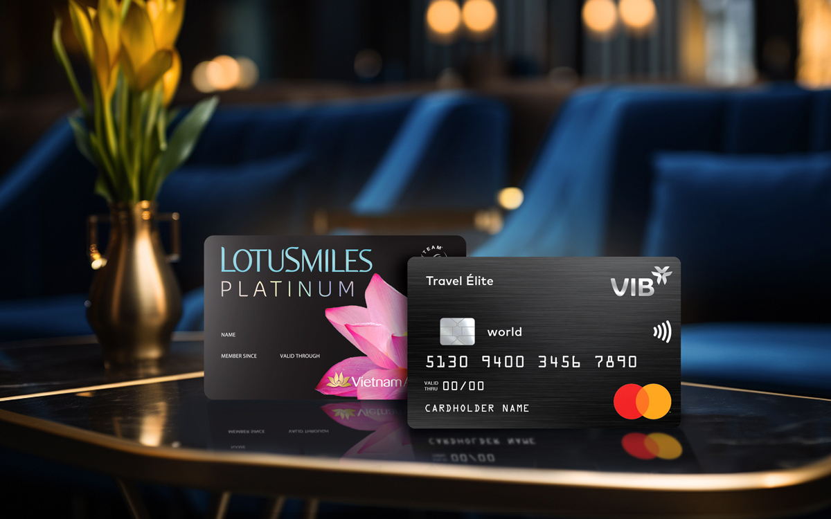 Chủ thẻ tín dụng VIB có cơ hội trở thành Hội viên Bông Sen Vàng hạng Bạch Kim của Vietnam Airlines. Ảnh: VIB.