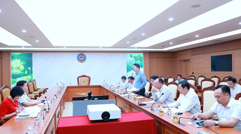 Quang cảnh Hội nghị Ban Thường vụ Đảng ủy Bộ Tài chính phiên tháng 3/2024 (ngày 5/4/2024)
