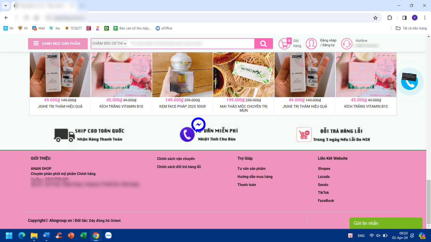 Website thương mại điện tử bán hàng không thông báo với Bộ Công Thương