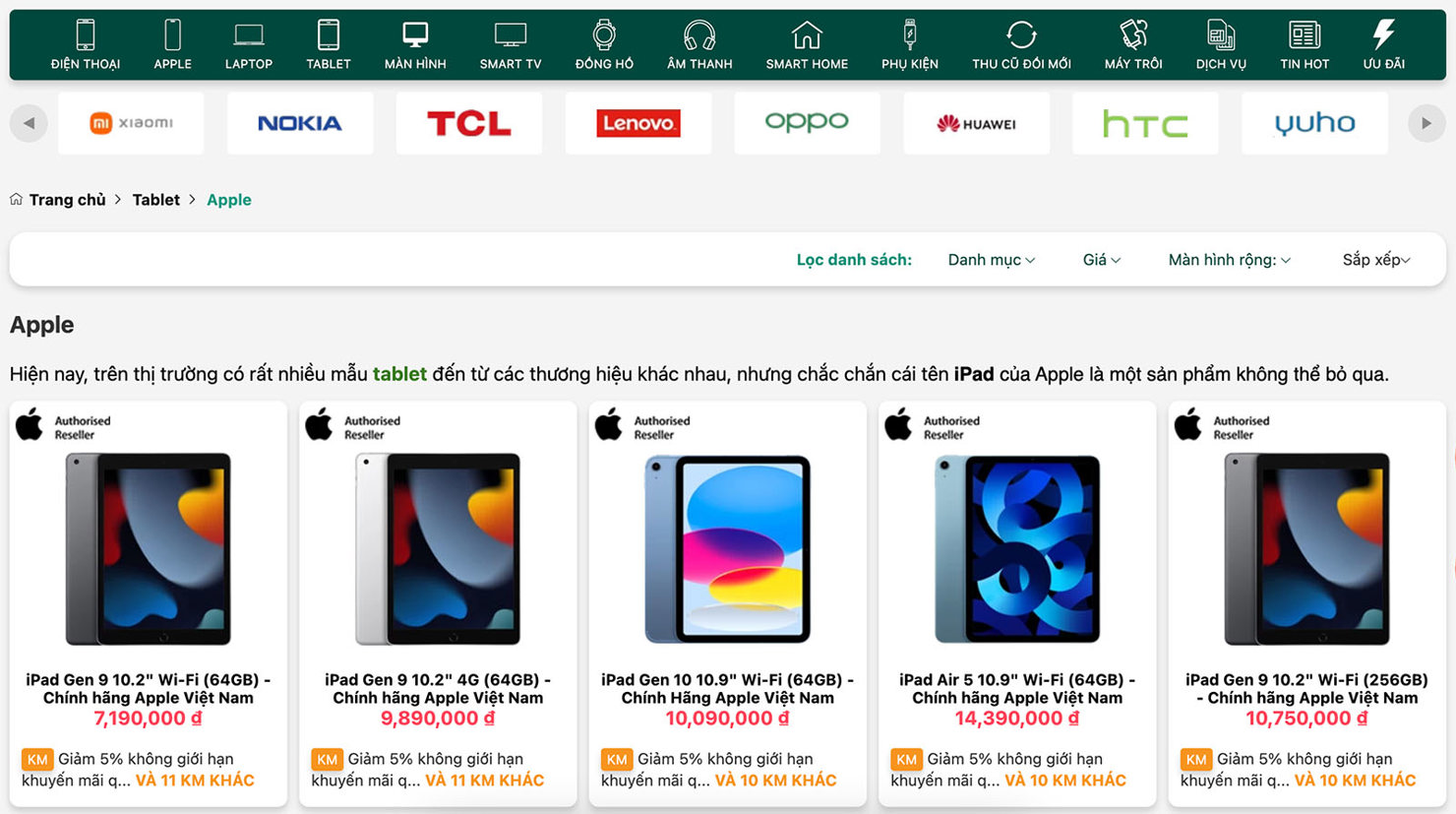 Hiện nay, các mẫu iPad giá rẻ hay iPad mini đều đang được phân phối trên thị trường với mức giá khá tốt