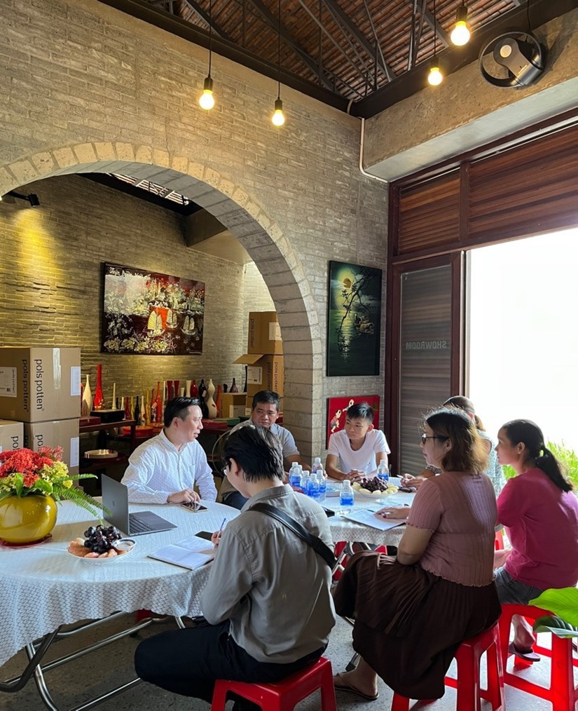 Quá trình triển khai tư vấn, hướng dẫn tại Công ty TNHH Sơn mài Tư Bốn.