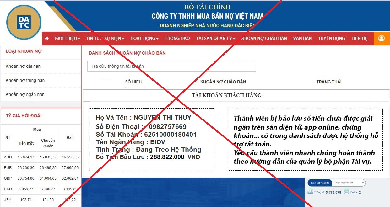 Tiếp tục cảnh báo hành vi mạo danh DATC để lừa đảo - Ảnh 4