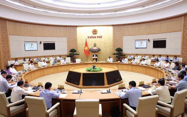 Các đại biểu tham dự phiên họp Chính phủ thường kỳ tháng 4/2024.