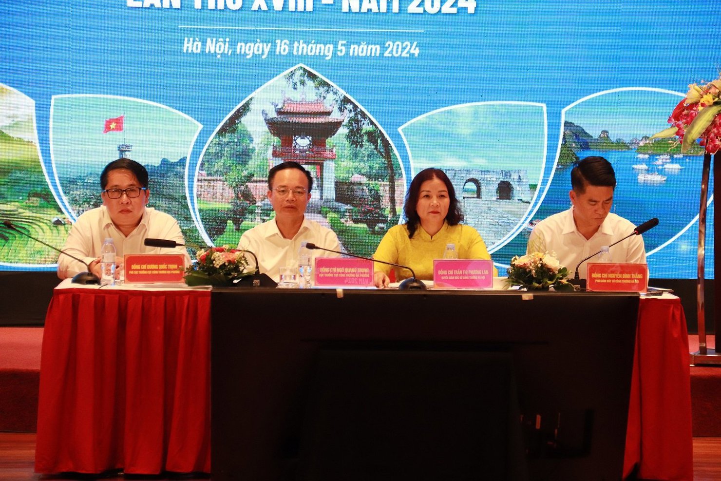  Quyền Giám đốc Sở Công Thương Hà Nội Trần Thị Phương Lan đồng chủ trì Hội nghị. 