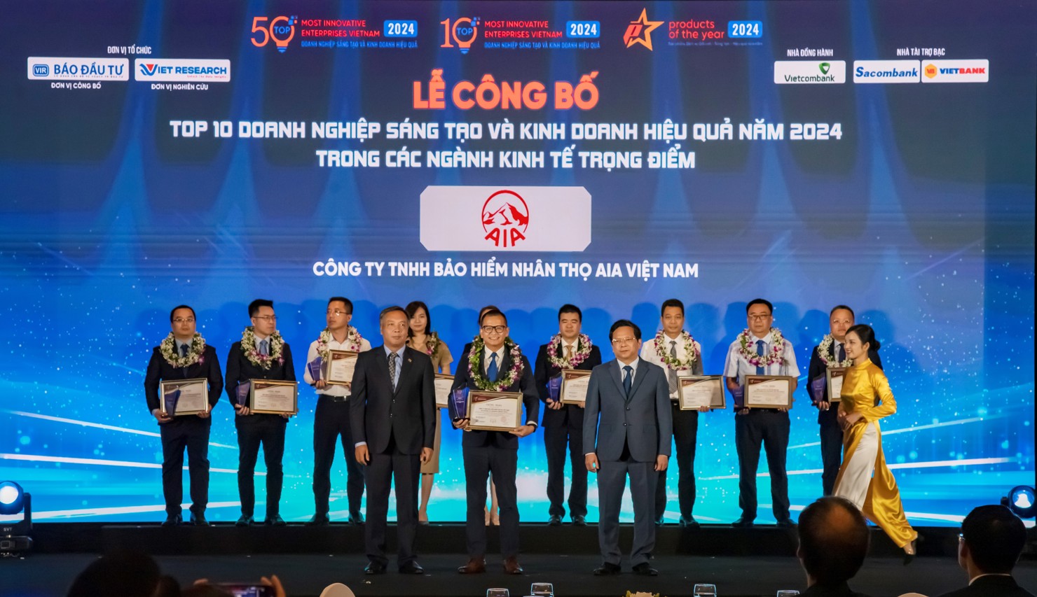 AIA Việt Nam được vinh danh trong “Top 10 Doanh nghiệp Sáng tạo và Kinh doanh hiệu quả năm 2024 - Ngành Bảo hiểm”.