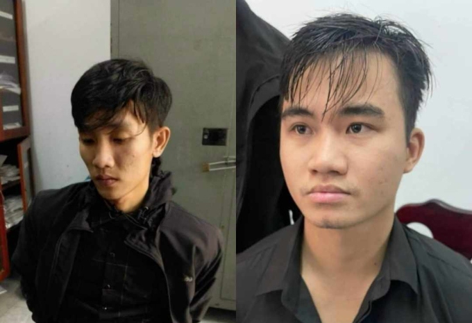 Hai đối tượng cướp ngân hàng tại Thành phố Đà Nẵng sau khi tham gia hội, nhóm liên quan đến việc "xù nợ, làm liều" trên mạng xã hội. (Ảnh: CQCA).