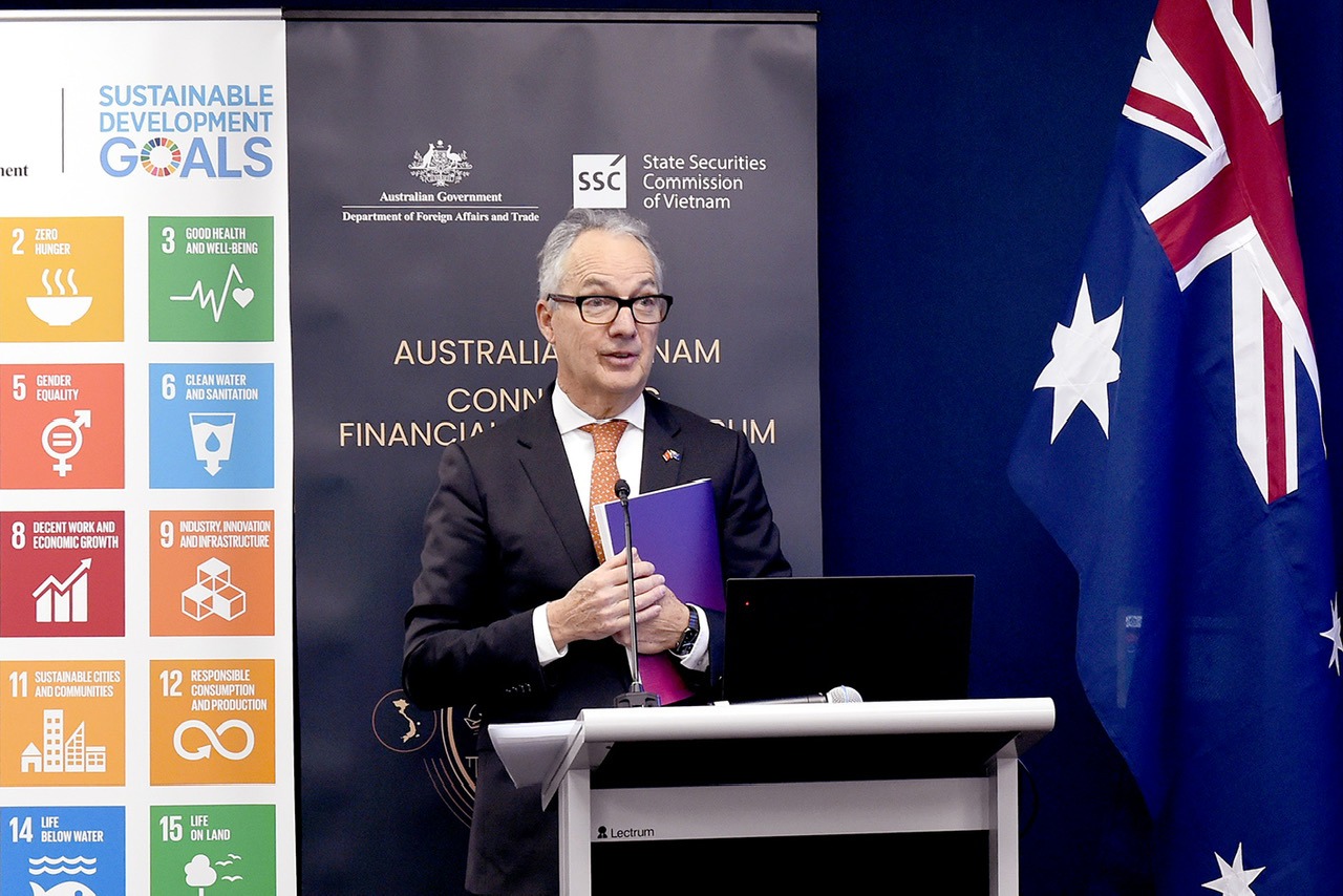 Ông Nicholas Moore - đặc phái viên Chính phủ Australia tại Đông Nam Á đánh giá cao cơ hội hợp tác tài chính giữa hai bên.