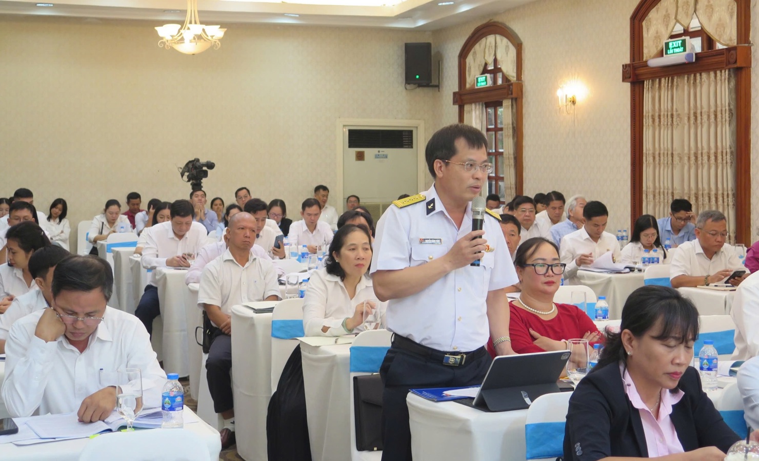 Đại tá Nguyễn Năng Toàn - Phó Tổng Giám đốc Tổng Công ty Tân Cảng Sài Gòn. Ảnh: Nguyễn Thoa