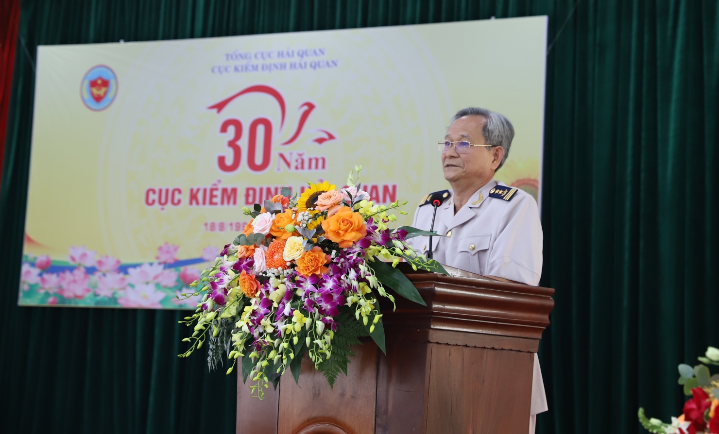 Cục trưởng Đỗ Văn Quang ph&aacute;t biểu tại buổi lễ.