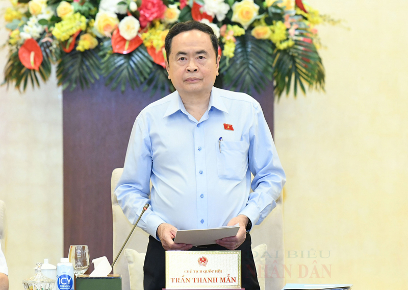 Chủ tịch Quốc hội Trần Thanh Mẫn&nbsp;ph&aacute;t biểu khai mạc phi&ecirc;n họp. Ảnh: L&acirc;m Hiển