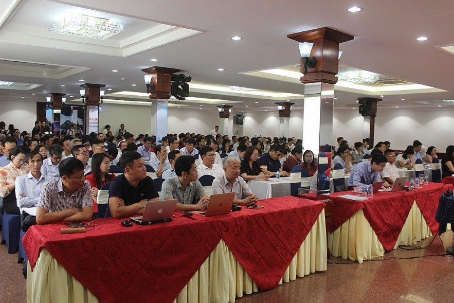 Hội thảo được các doanh nghiệp thẩm định giá quan tâm tham dự Hội nghị. Ảnh: Hoàng Dương.