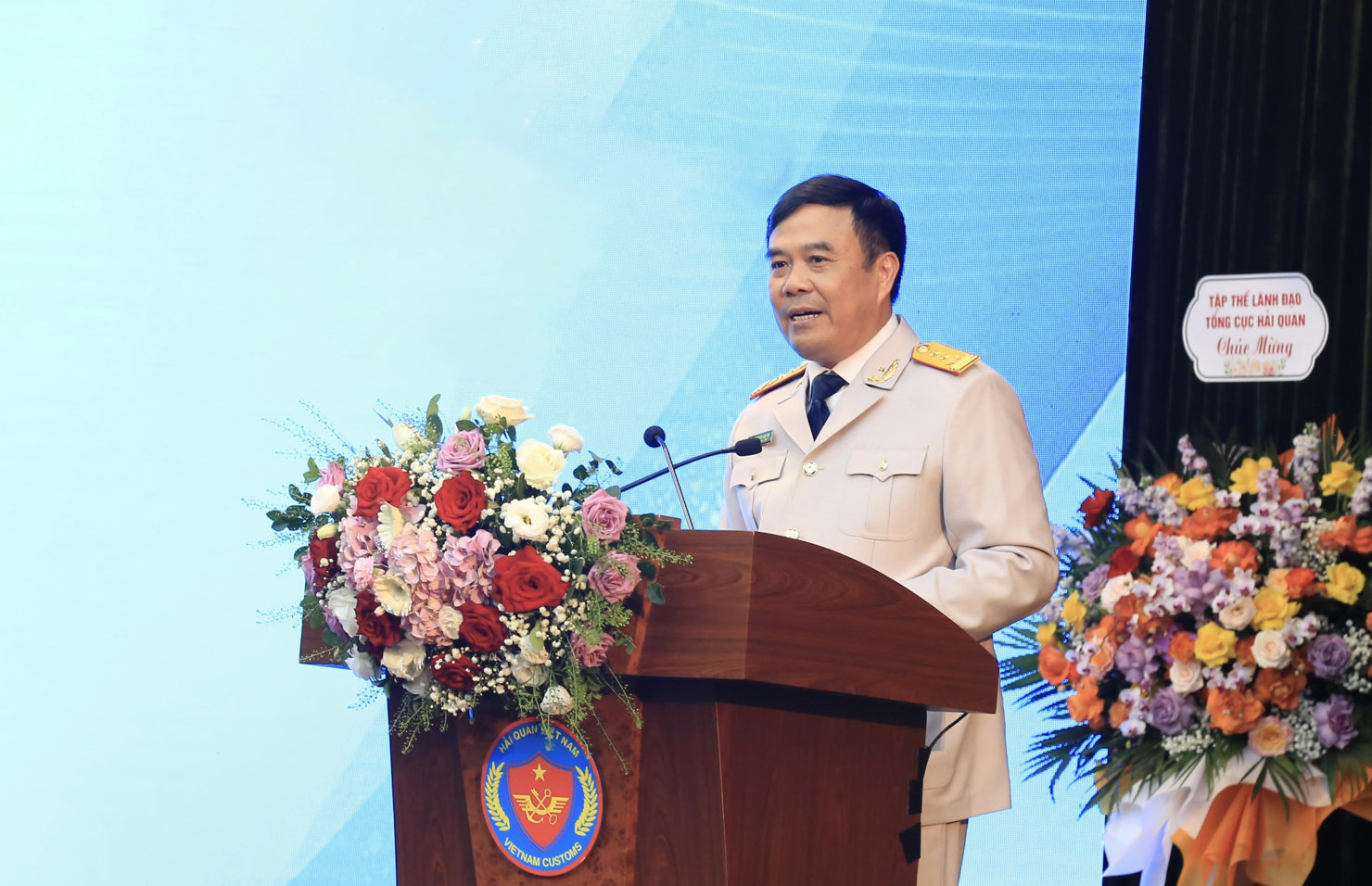 Tổng cục trưởng Nguyễn Văn Thọ phát biểu nhận nhiệm vụ.