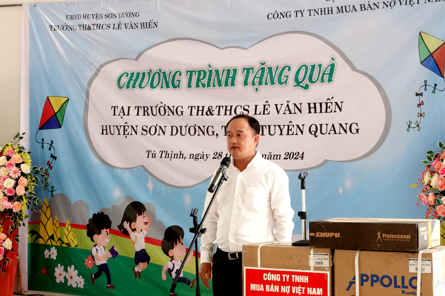 Ông Chu Ngọc Lâm – Phó Tổng Giám đốc DATC phát biểu tại Chương trình tặng 