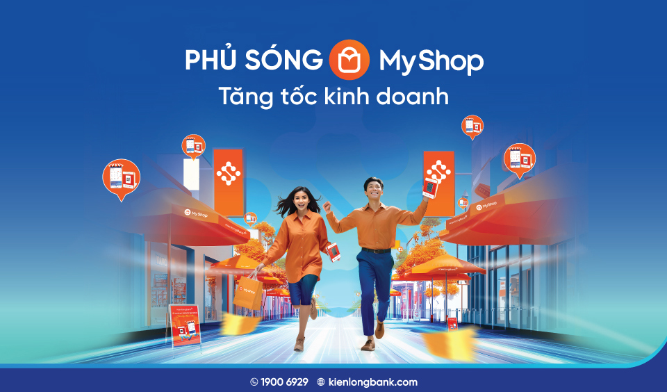 Bộ giải pháp MyShop & Paybox của KienlongBank đã được trên 80.000 cửa hàng sử dụng. Ảnh: KLB