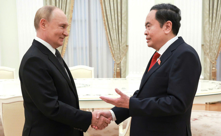 Chủ tịch Quốc hội Trần Thanh Mẫn hội kiến Tổng thống Liên bang Nga Vladimir Putin. Ảnh: Thống Nhất – TTXVN.