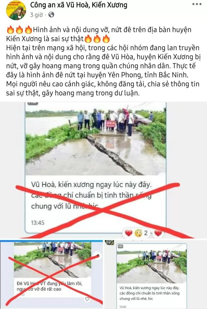 Các thông tin sai sự thật gây hoang mang trong Nhân dân.