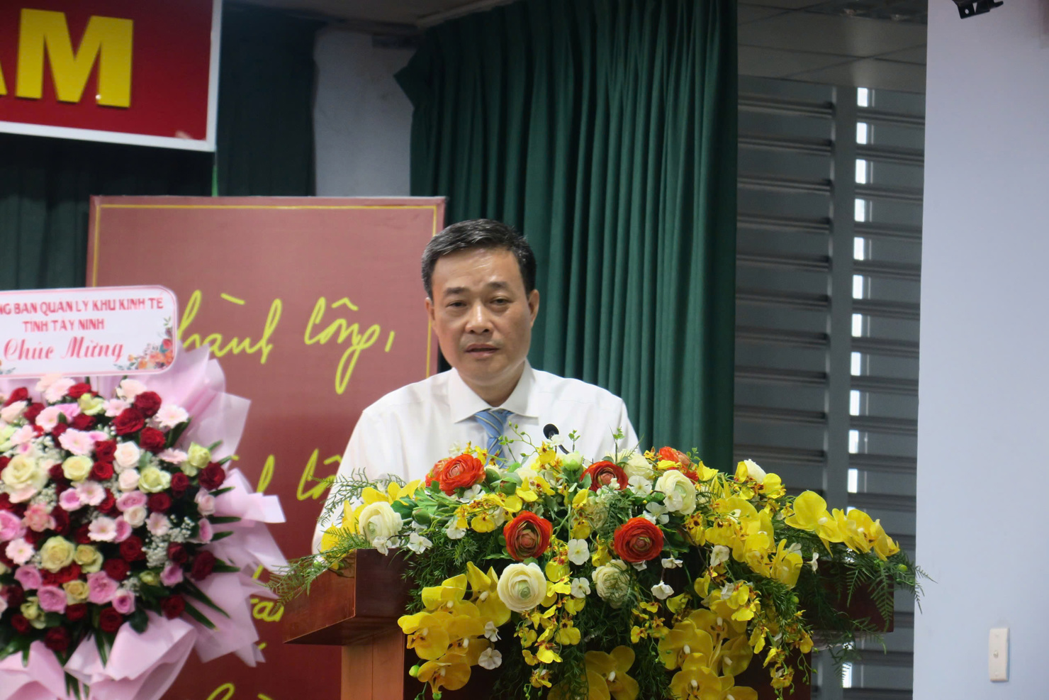 Ông Lê Thanh Phương - tân Giám đốc KBNN TP. Hồ Chí Minh phát biểu tại Hội nghị. Ảnh: Thanh Sơn