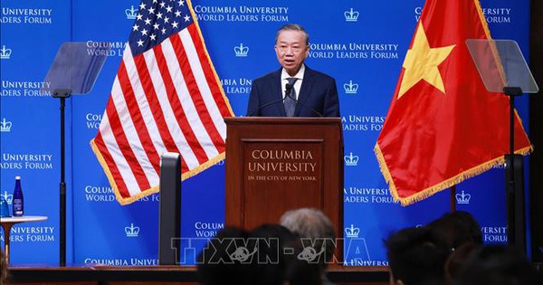 Tổng Bí thư, Chủ tịch nước Tô Lâm có bài phát biểu chính sách tại Đại học Columbia.