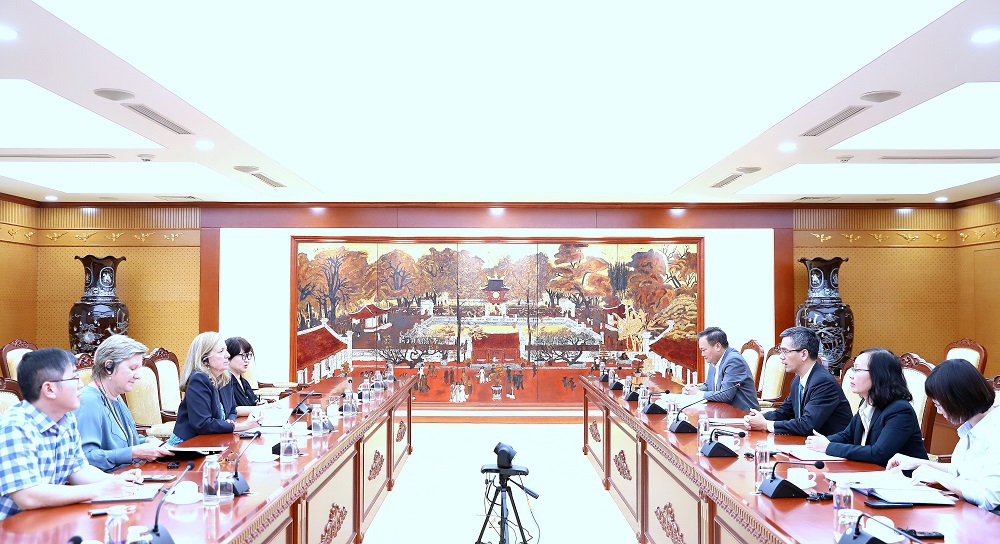 Quang cảnh buổi tiếp. 