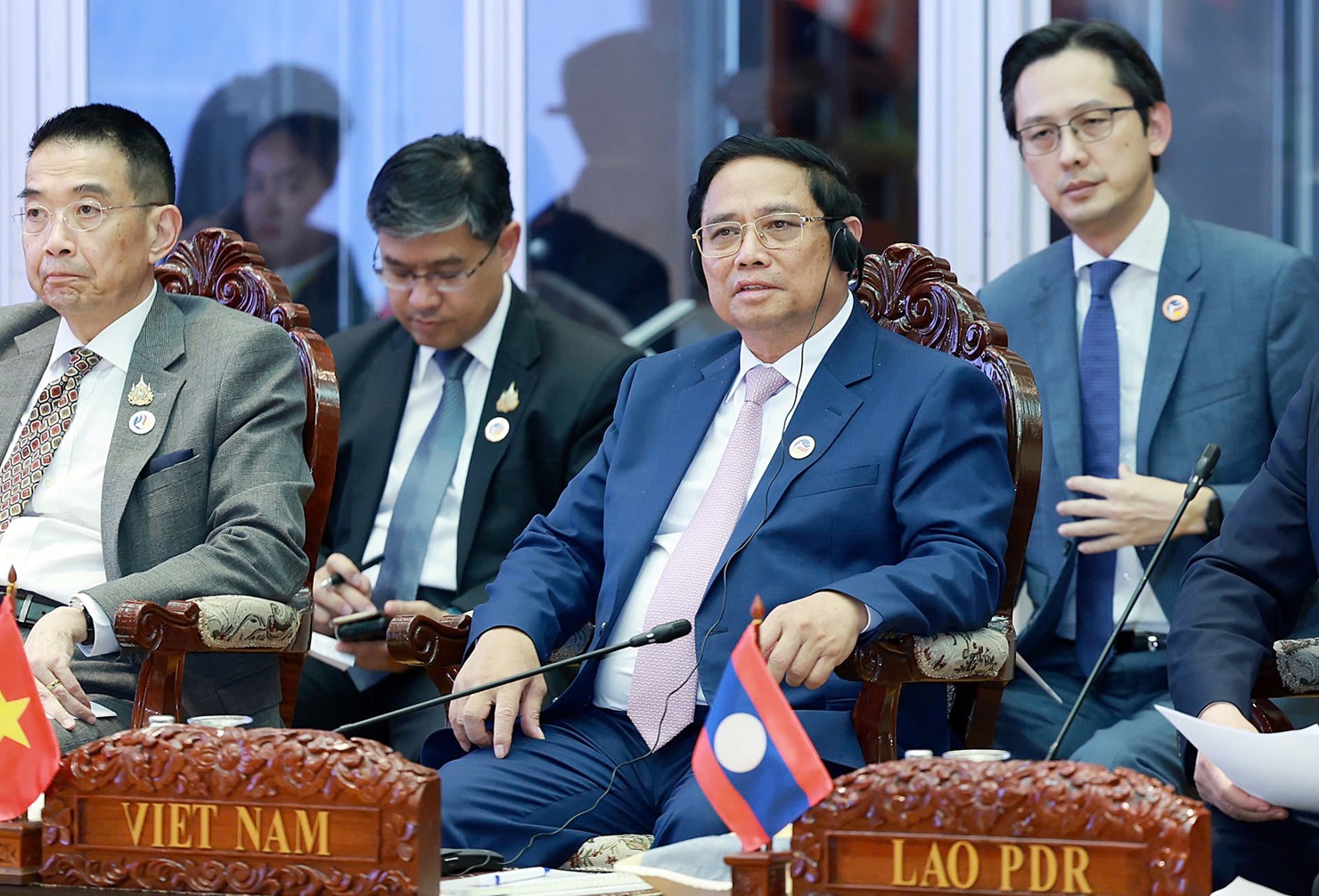 Tại phi&ecirc;n đối thoại với Thanh ni&ecirc;n ASEAN, Thủ tướng cho biết Việt Nam c&ugrave;ng c&aacute;c nước nhấn mạnh thanh ni&ecirc;n l&agrave; lực lượng to lớn, t&agrave;i sản qu&yacute; gi&aacute; v&agrave; niềm hy vọng của tương lai khu vực. Ảnh: VGP/Nhật Bắc &nbsp;