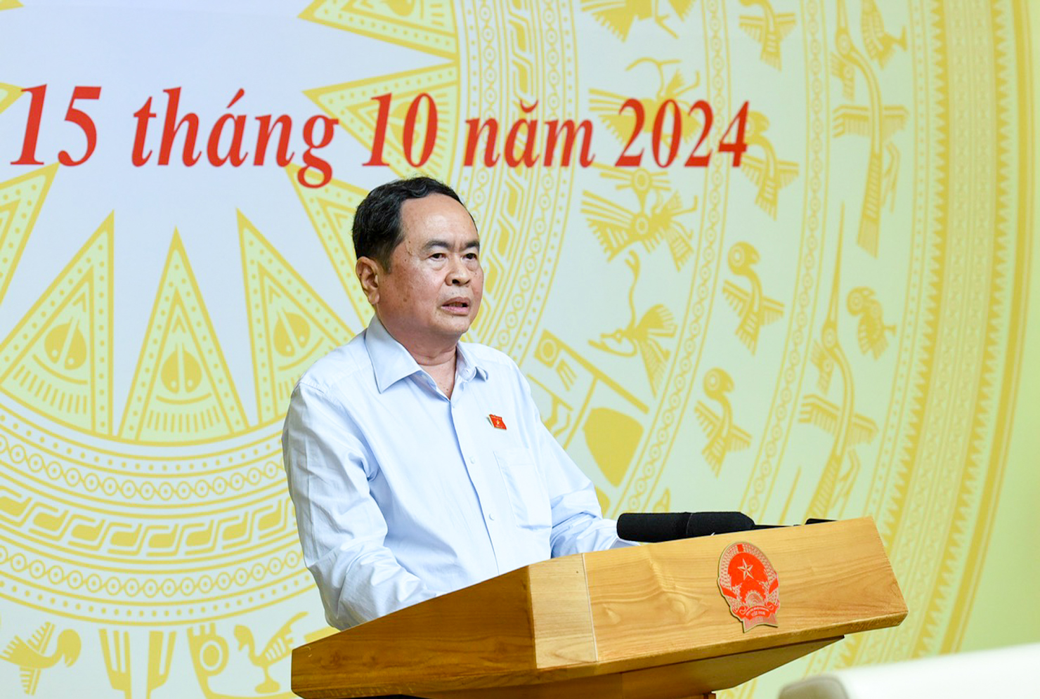 Chủ tịch Quốc hội Trần Thanh Mẫn phát biểu tại Hội nghị.