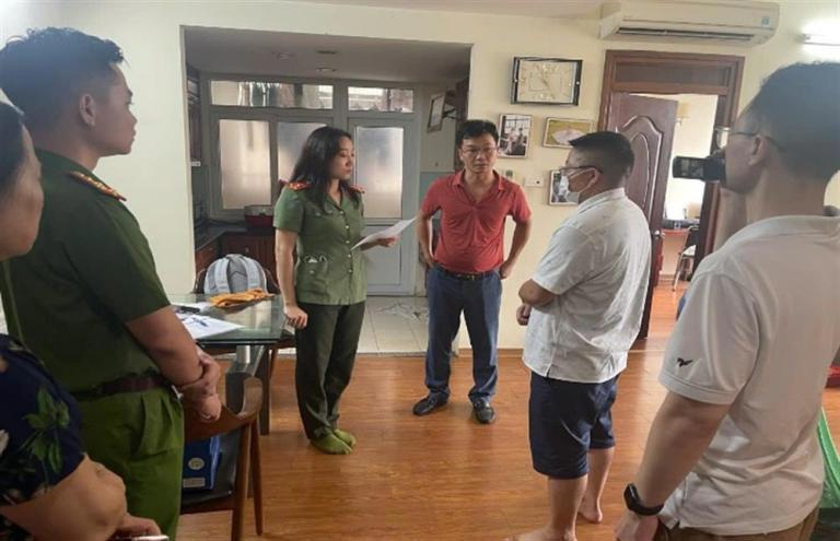 Cơ quan công an làm việc với đối tượng Lê Văn Vàng.