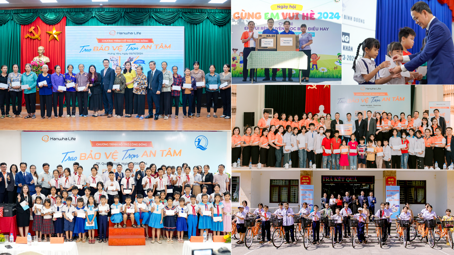 Hành trình “Trao bảo vệ, trọn an tâm” của Hanwha Life Việt Nam đã được lan tỏa sâu rộng đến nhiều tỉnh, thành phố trên toàn quốc.