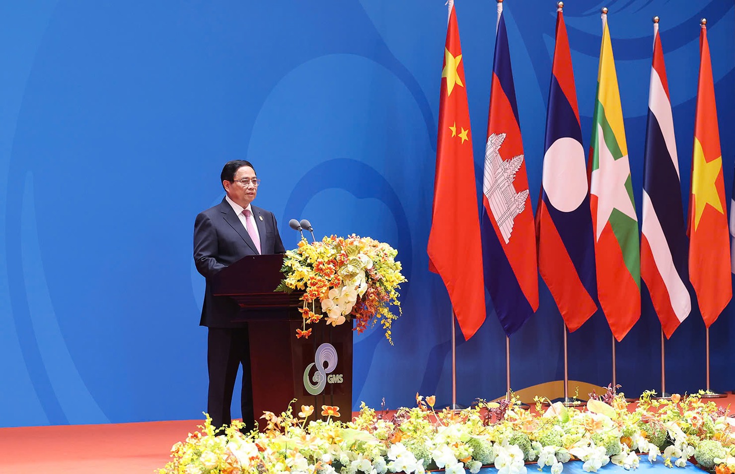 Thủ tướng phủ khẳng định, Việt Nam sẽ tiếp tục hợp tác chặt chẽ với các nước thành viên và các đối tác phát triển để cùng xây dựng một tiểu vùng Mekong mở rộng đổi mới, sáng tạo, năng động và phát triển bền vững, thịnh vượng - Ảnh: VGP/Nhật Bắc 