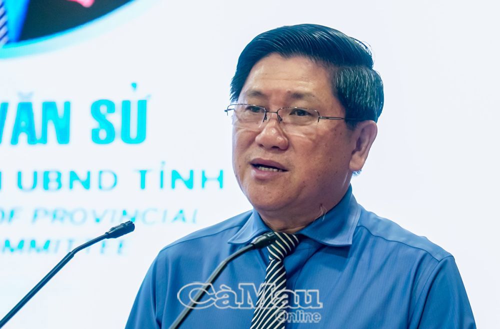 Phó chủ tịch UBND tỉnh Cà Mau Lê Văn Sử khẳng định, tỉnh tạo điều kiện thuận lợi để tiêu thụ các sản phẩm OCOP. Ảnh: Trung Đỉnh