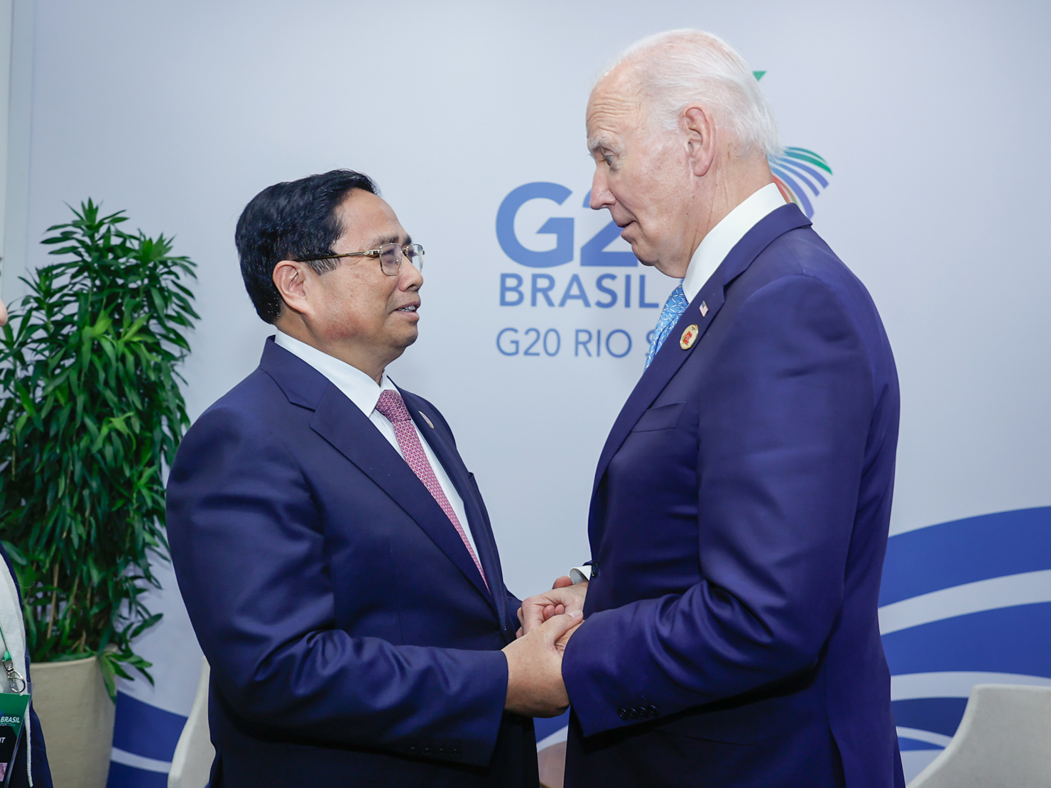 Thủ tướng Phạm Minh Ch&iacute;nh gặp Tổng thống Hoa Kỳ Joe Biden - Ảnh: VGP/Nhật Bắc