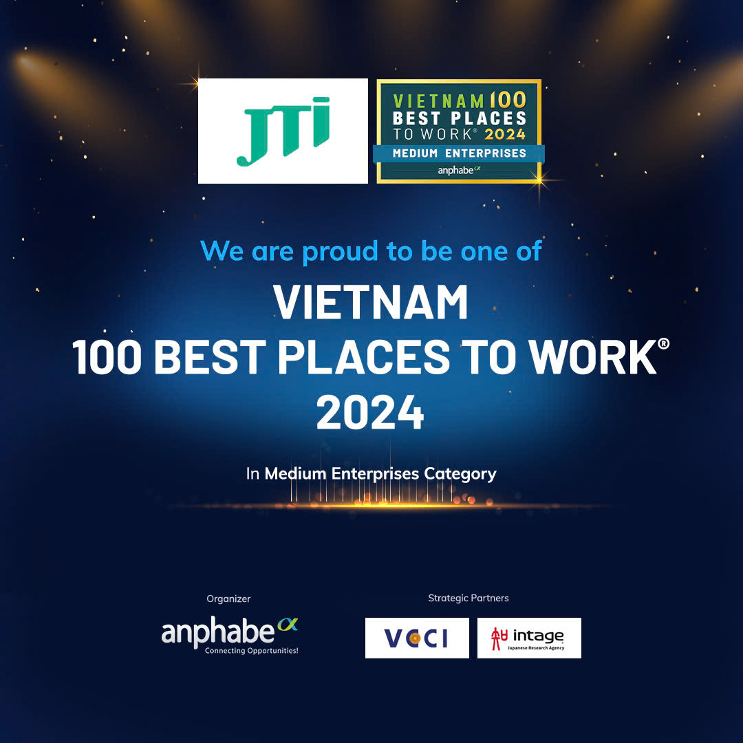 JTI Việt Nam tiếp tục đạt Top 100 Nơi làm việc tốt nhất của Anphabe
