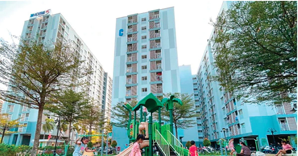 Bộ Xây dựng vừa đưa ra đề xuất triển khai gói tín dụng ưu đãi trị giá 100.000 tỷ đồng từ nguồn vốn trái phiếu, nhằm thúc đẩy phát triển nhà ở xã hội. Ảnh: H.Hùng