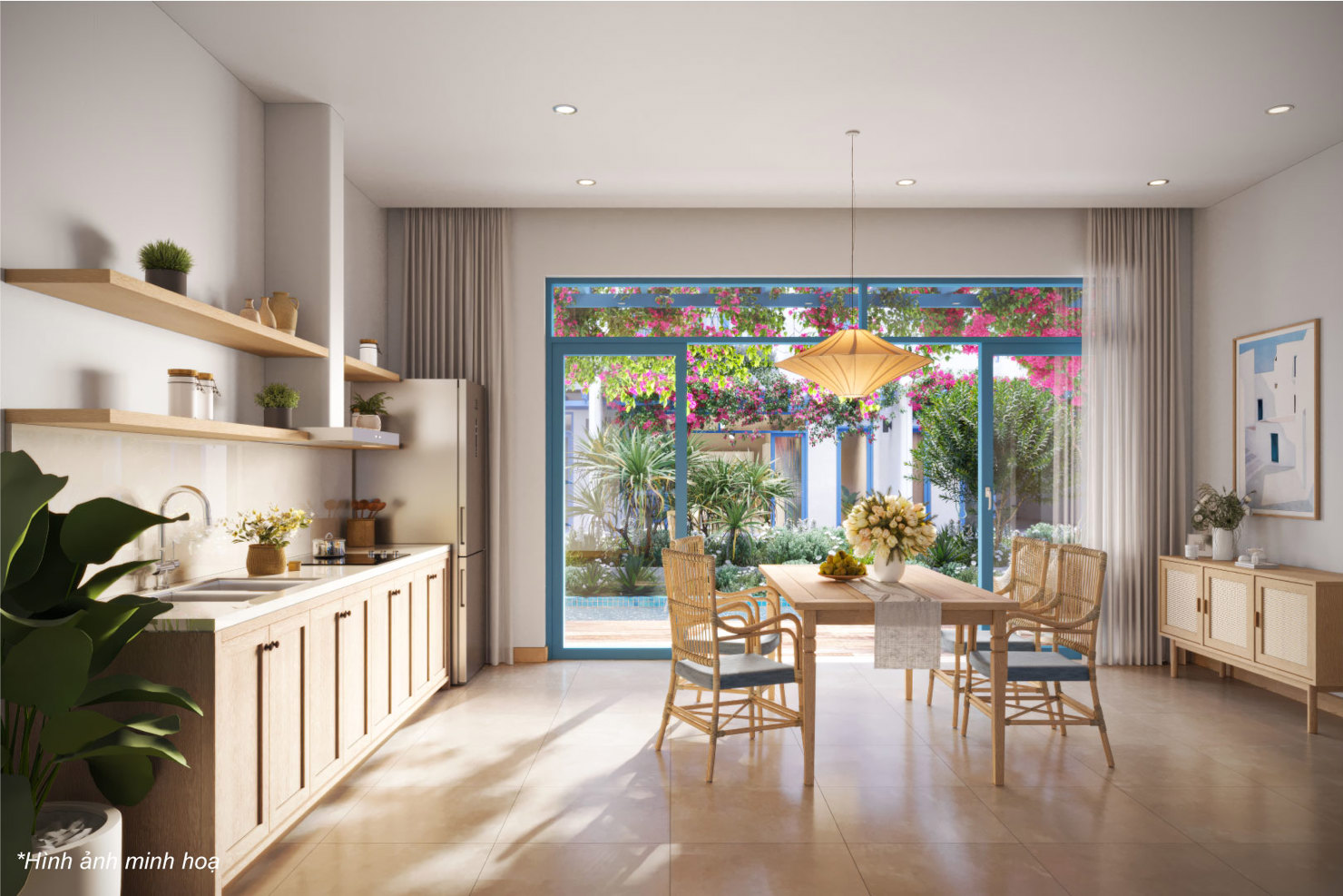 100% nhà phố biển Sông Town bàn giao hoàn thiện nội thất. Ảnh: KN Group