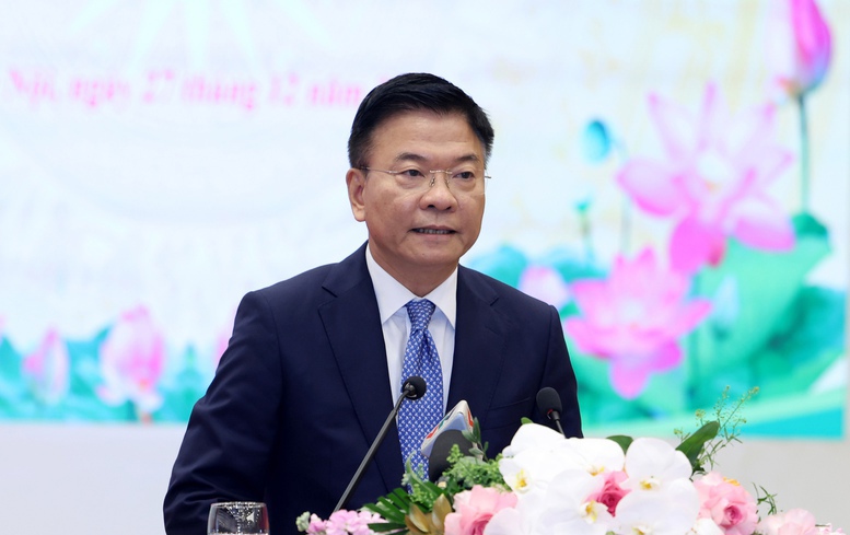 Phó Thủ tướng Chính phủ Lê Thành Long phát biểu tại Hội nghị.