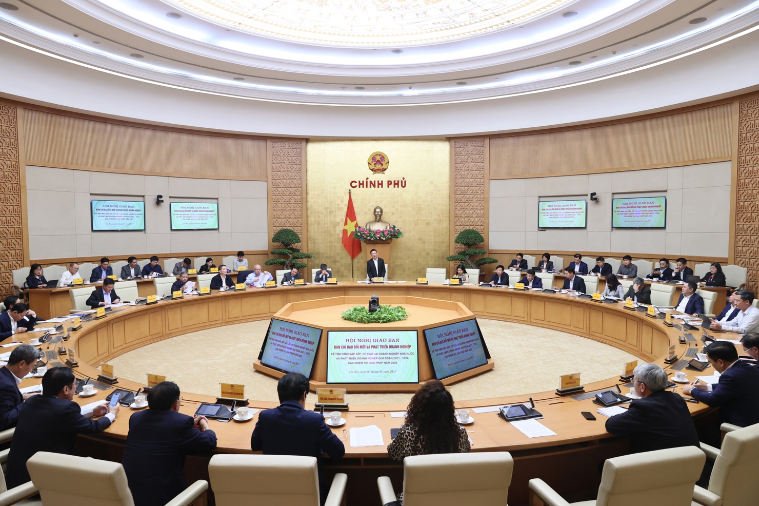 Ph&oacute; Thủ tướng Hồ Đức Phớc chủ tr&igrave; giao ban Ban Chỉ đạo đổi mới v&agrave; ph&aacute;t triển doanh nghiệp.&nbsp;&nbsp;