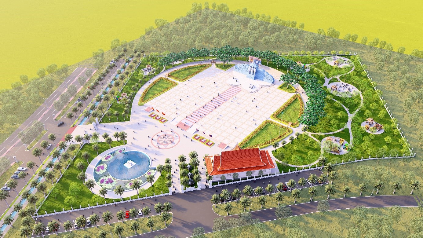Dự án Công viên hữu nghị Lào - Việt Nam có diện tích 3 ha, tại khu vực được quy hoạch trở thành trung tâm đô thị lớn của Thủ đô Vientiane. Ảnh: VGP