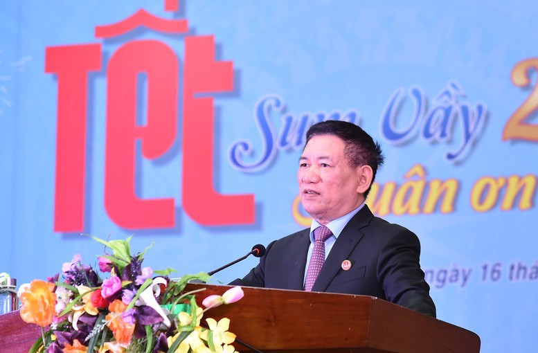 Phó Thủ tướng Hồ Đức Phớc chúc Tết Đảng bộ, chính quyền và Nhân dân tỉnh Phú Yên. Ảnh: VGP/Trần Mạnh